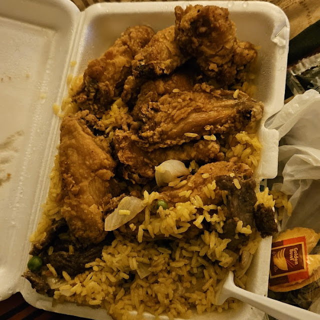 Beef Fried Rice & Chicken
