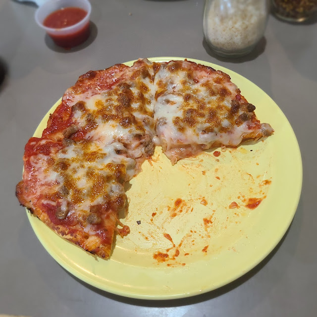 Cheese Pizza with Hamburger