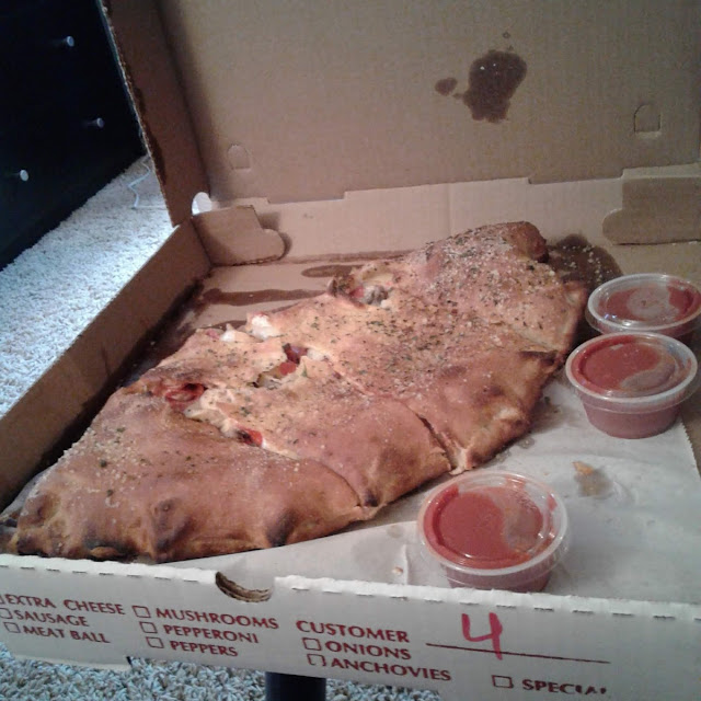 Pepperoni and Mushroom Calzone