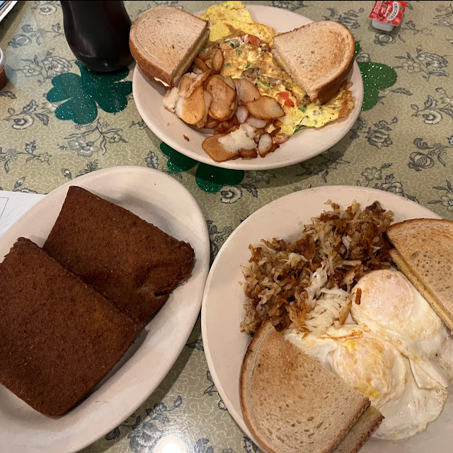 Scrapple Eggs and Hash Browns