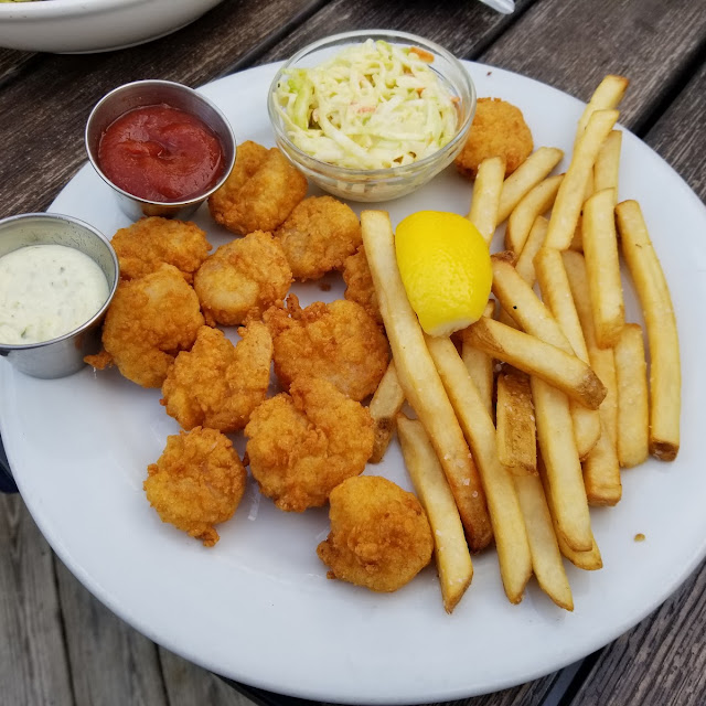 Fried Shrimp Fries and Coleslaw