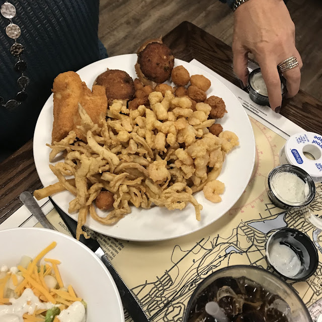 Fried Clams and Fish with Hush Puppy’S