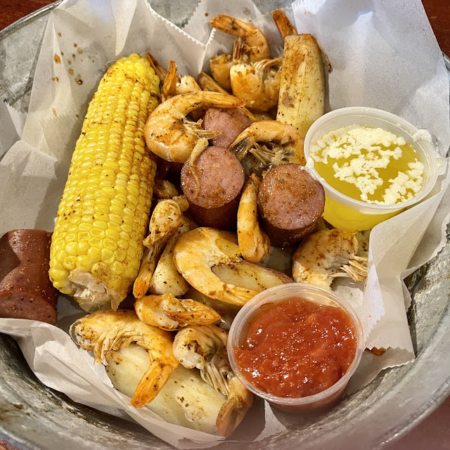 Steamed Shrimp and Sausage Seafood Boil