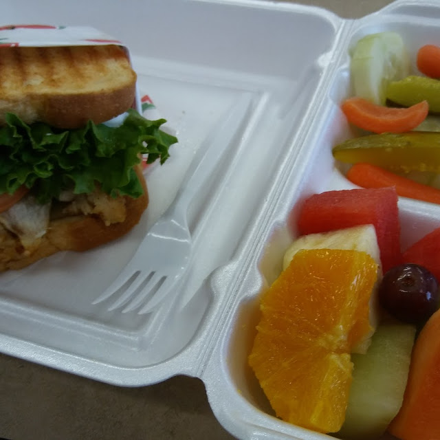 1 Sandwich with Chips Fruit Veggies & Drink