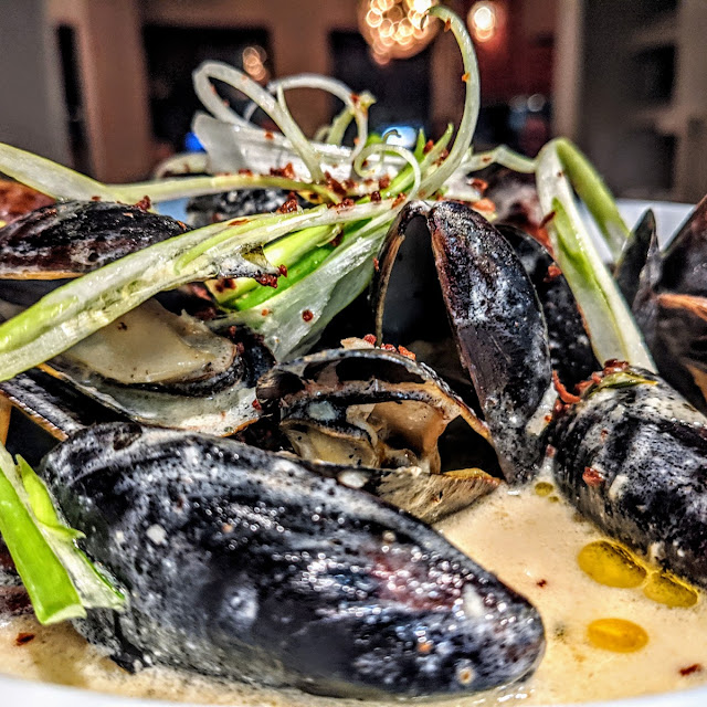 Mussels Pinot Grigio Thyme Dijon Creme Fraiche