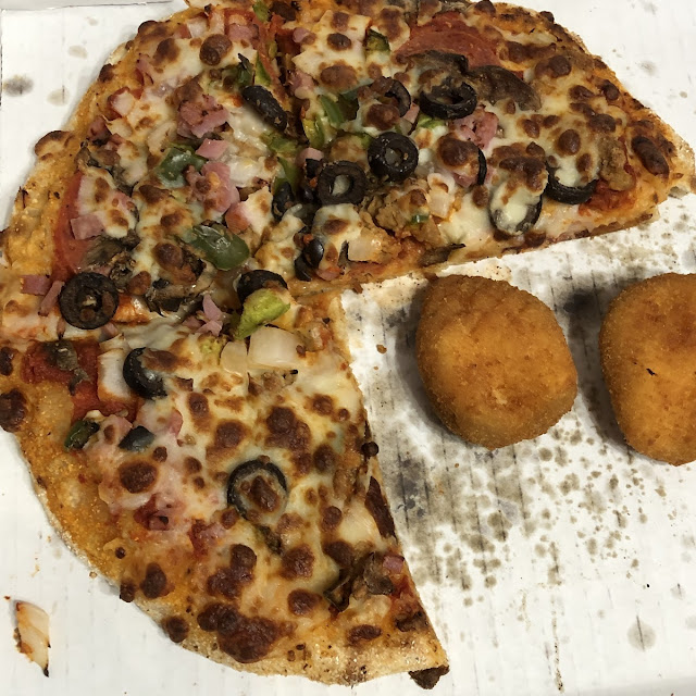 Works Pizza and Jalapeño Poppers