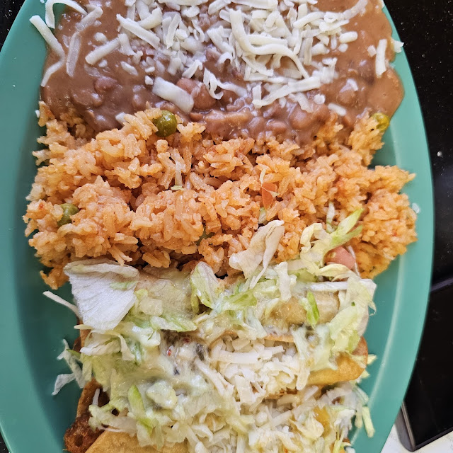 Tacquitos with Rice and Beans Sour Cream Also Available
