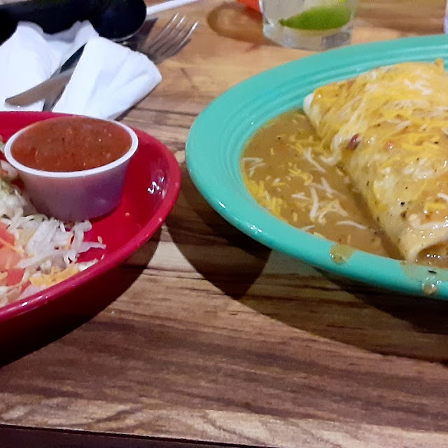 Combination Enchiladas Tamale and Chicken Taco on White