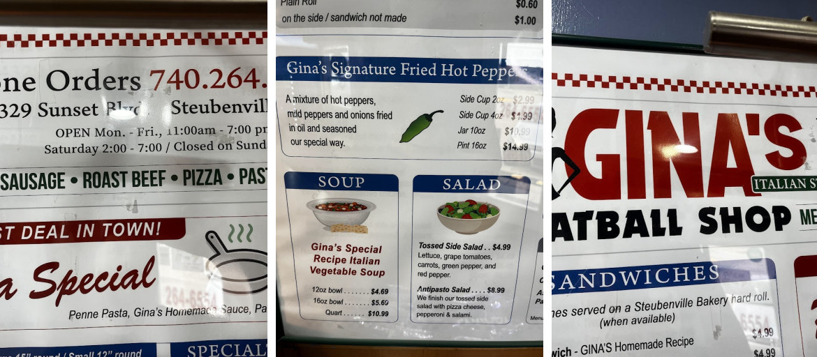 Gina's Carry Out Favorites