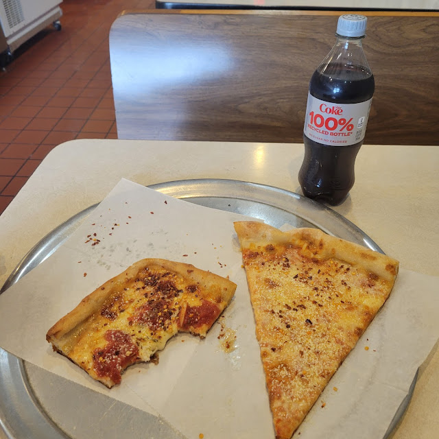 Grandma Slice and Regular Pizza Slice