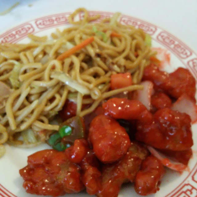 Sweet Pork with Chicken Chowmein
