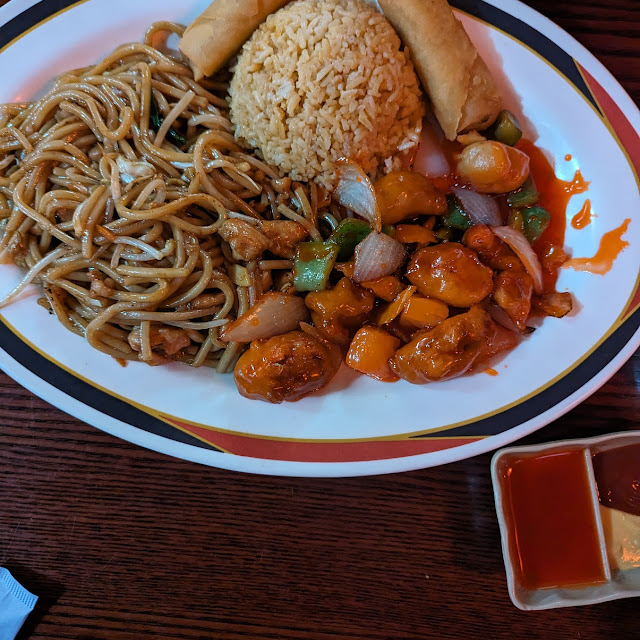 Egg Rolls Sweet & Sour Pork Chicken Chow Mein