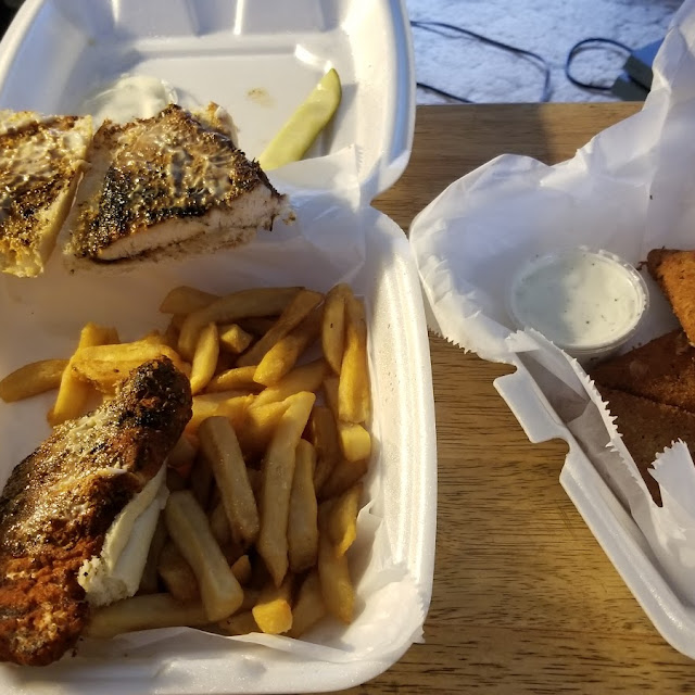 Cajun Chicken Sandwich with Fries and Cheese Sticks