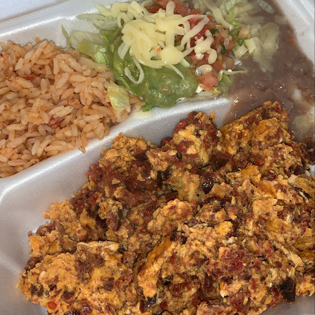 Chicken Chipotle Plate with Rice Beans Guacamole and Sour Cream