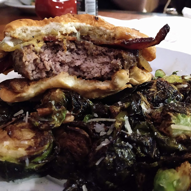 Big Money Graff Burger and Brussel Sprouts