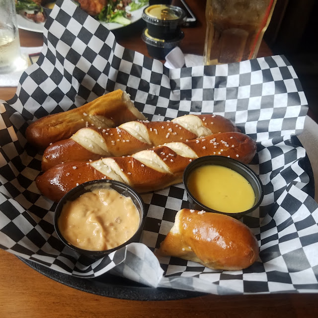 Pretzels with Beer Cheese and Honey Mustard