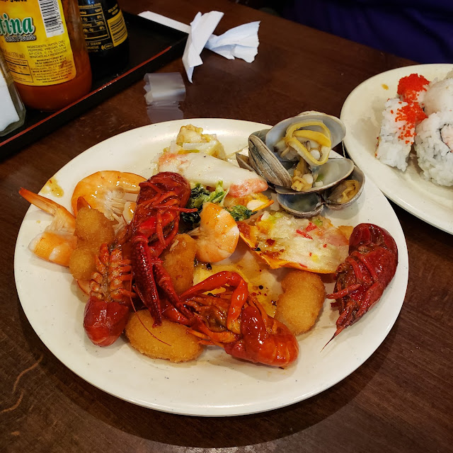 Crawfish Shrimp Baby Clams and Seafood Salad