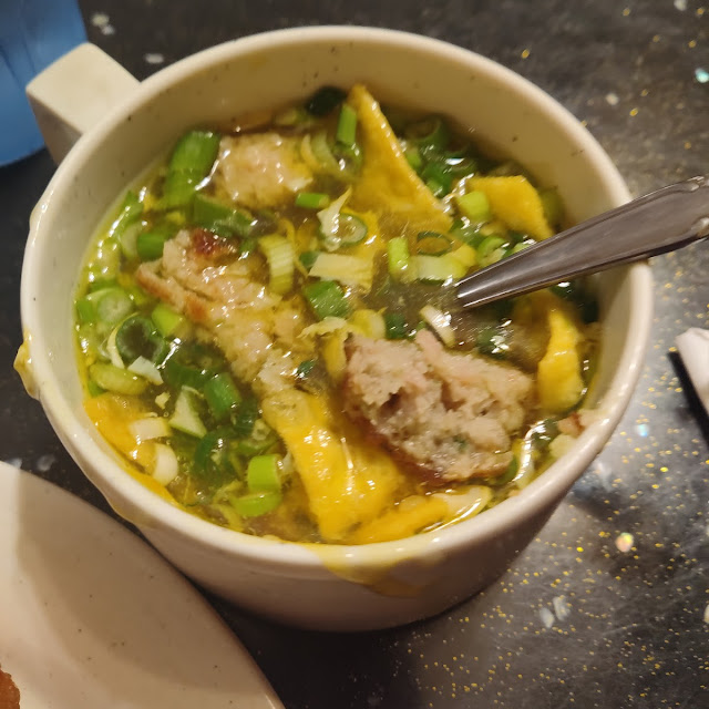 Egg Drop Soup Plus Added Meatballs