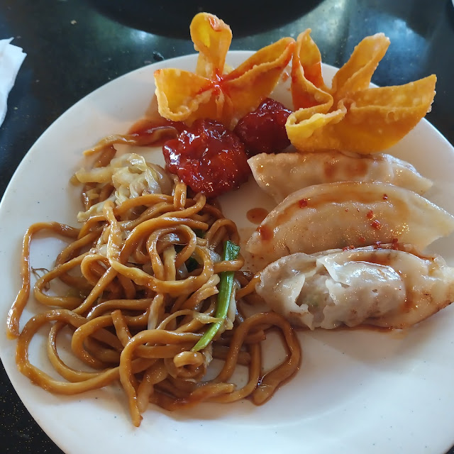 Crab Rangoon and Potstickers