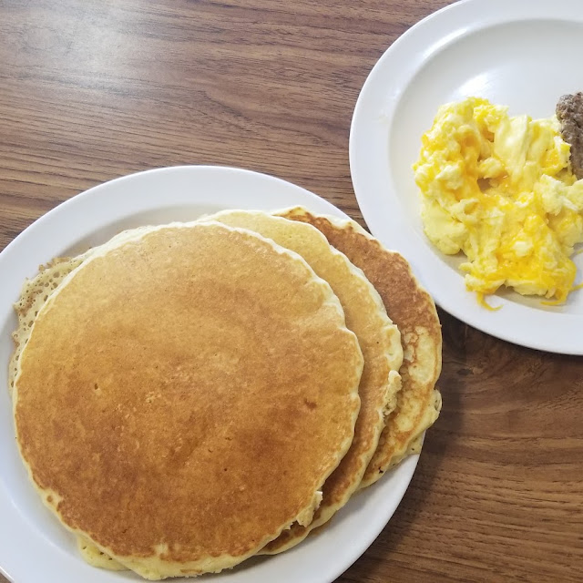 Pancakes Big as the Plate and They'Re Great