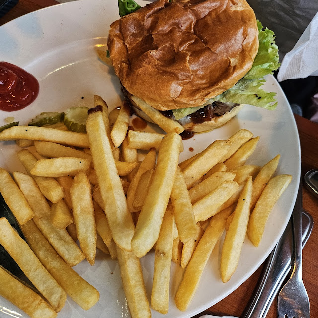 BBQ Burger and Fries