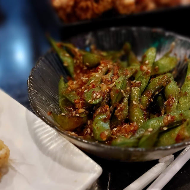 Spicy Garlic Edamame