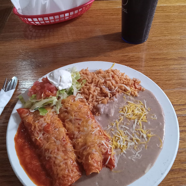Beef & Cheese Enchilada Plate