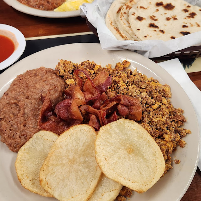 Huevos Rancheros with Ham Plate
