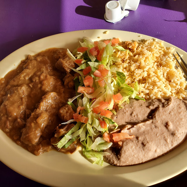 Carne Guisada with Beans and Rice