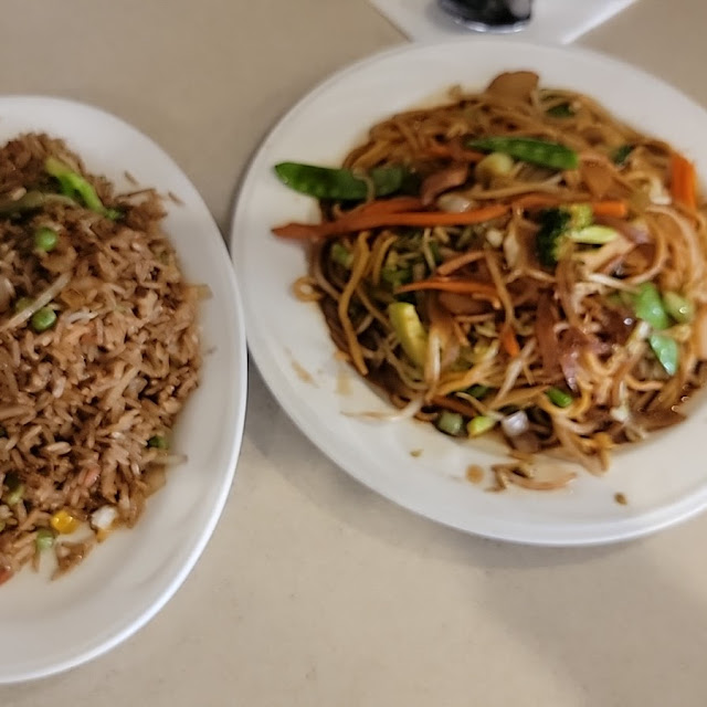Vegetable Fried Rice and Vegetable Lo Mein