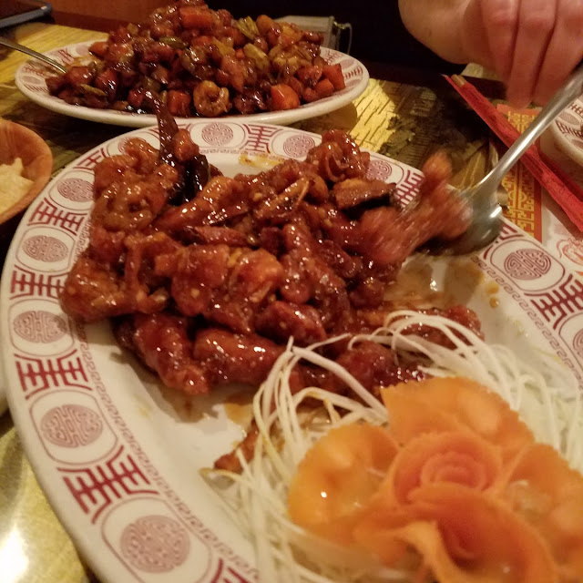 Orange Chicken Front and Chicken and Shrimp Combination Rear
