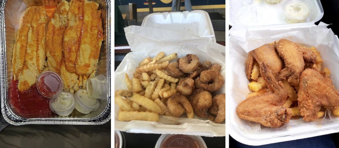 Hooks fish and chicken
