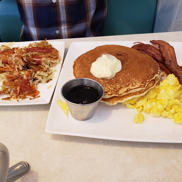 3 Pancakes 3 Bacon and 2 Eggs