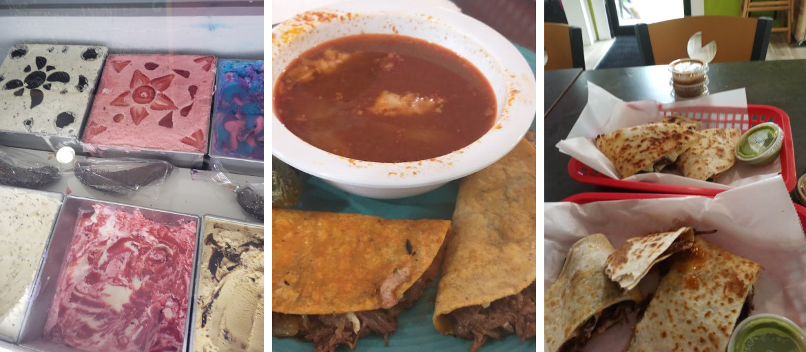Ice cream shop and taqueria