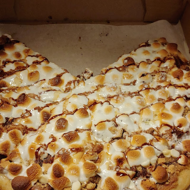 Peanut Butter and Chocolate S'Mores Pizza