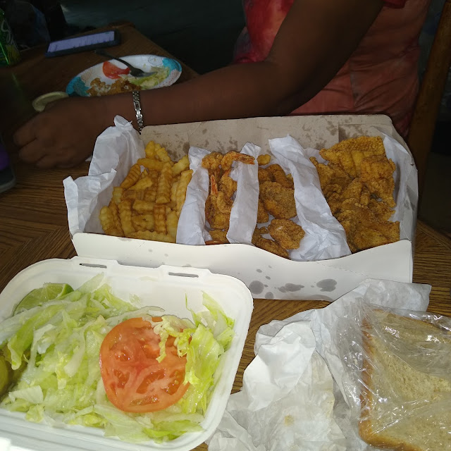 Fried Shrimp Filet of Sole Catfish Nuggets French Fries