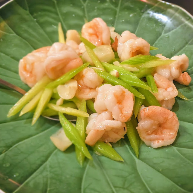 Shrimp with Celery