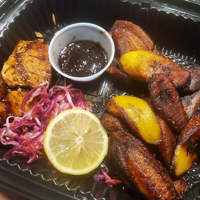 Salmon with Fried Plantains