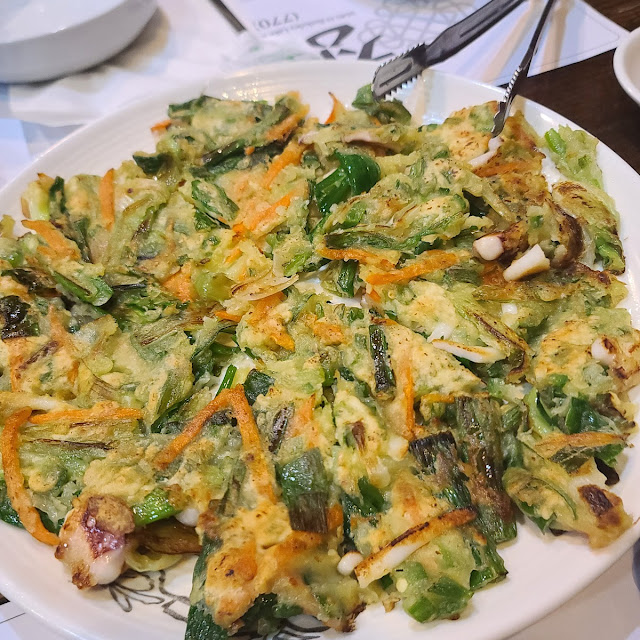 Seafood and Green Onion Pancake