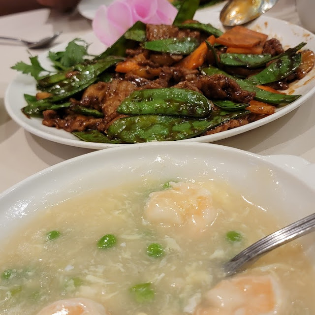 Beef with Snow Peas and Shrimp with Lobster Sauce