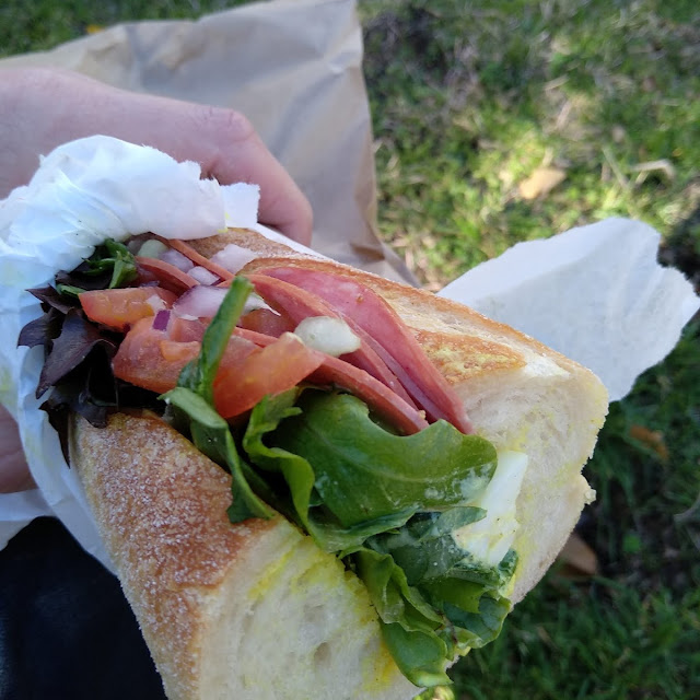 Curried Egg and Salami Baguette