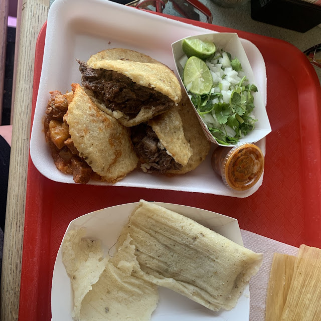 2 Gorditas De Barbacoa and One of Chile Colorado