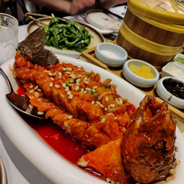 Deep Fried Snapper w Pine Nuts in Sweet Sour Sauce 松鼠鱼