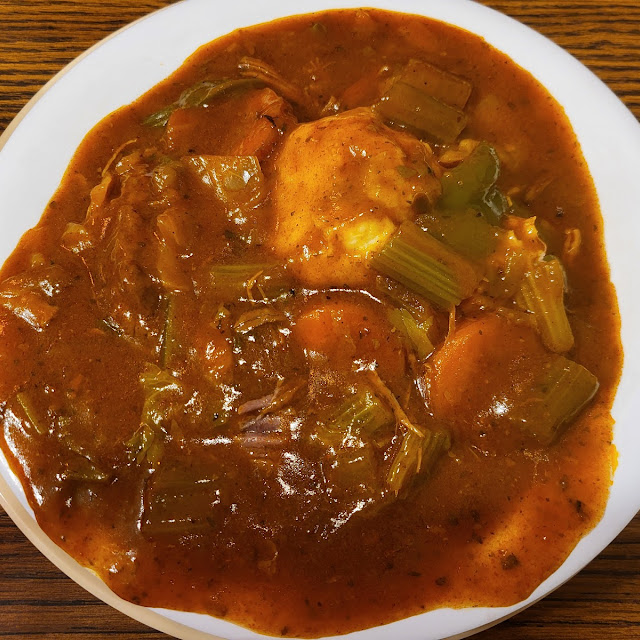 Smashed Potatoes and Stew
