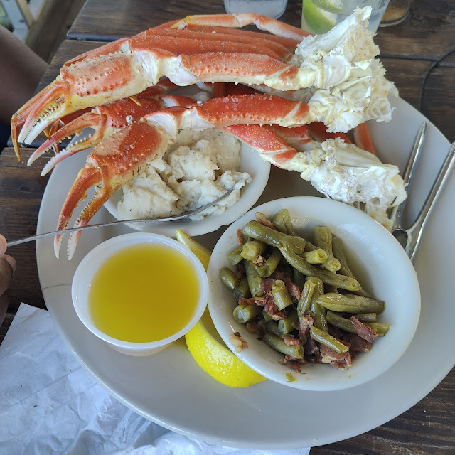Crab Legs Steak and Sides