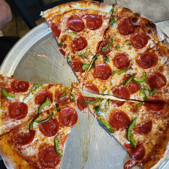 Pepperoni and Green Pepper Pizza
