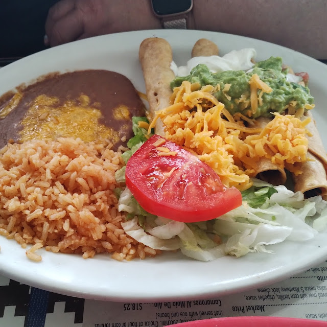 Chicken Taco and Cheese Enchilada