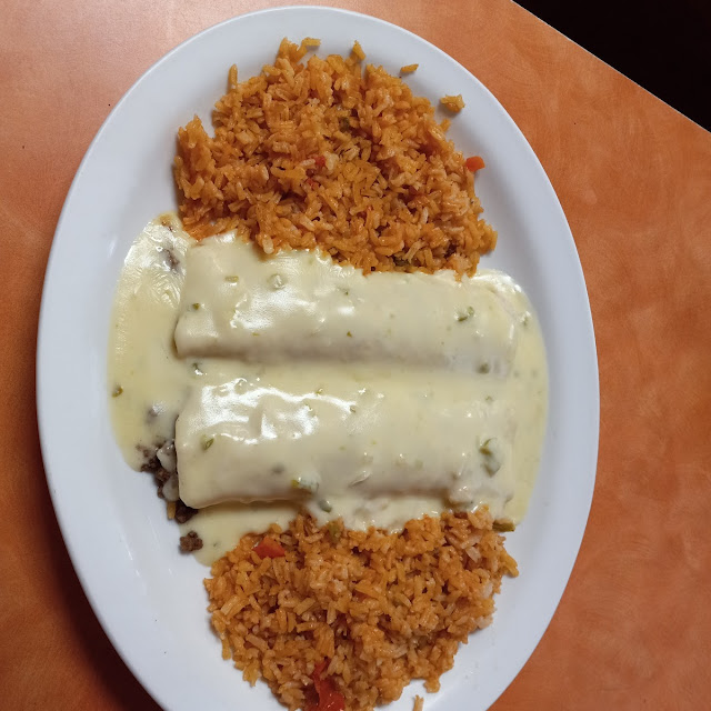 Soft Tacos with Ground Beef with Queso Blanco & Spanish Rice
