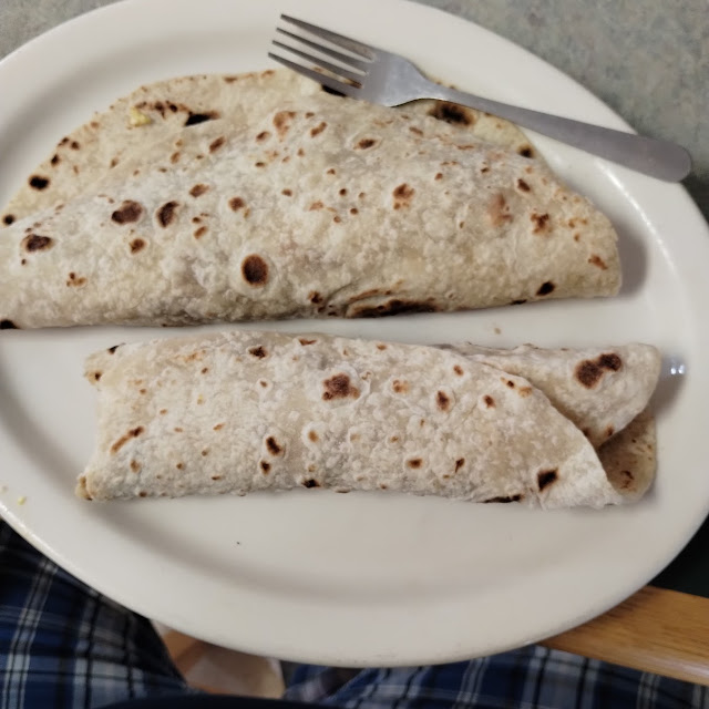 Bacon Egg and Bean Tacos