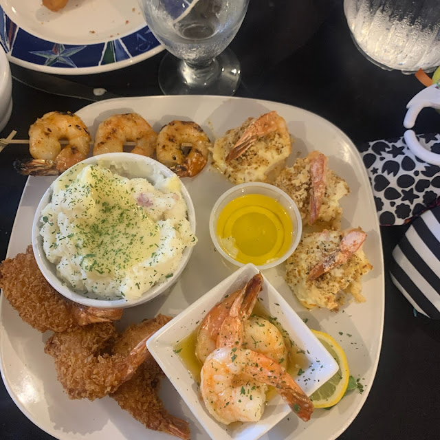 Shrimp Platter with Mashed Potatoes